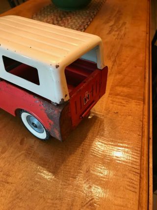 Vintage Tru - Scale International Harvester Scout Metal Truck Toy two roofs plow 5