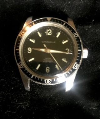 Vintage Caravelle 666 Feet Stainless Steel Diver Diving Watch.