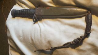 U.  S.  M4 Case Bayonet Fighting Knife & Usm8 Scabbard Sp Ww2