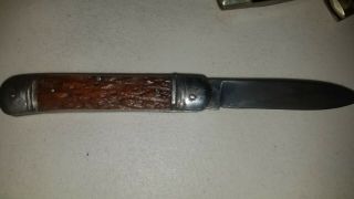 Vintage Fred Mac Overland Springer Knife Solingen Germany Emblem On Blade
