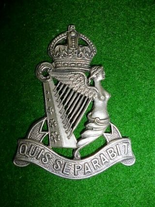 Irish - Royal Irish Rifles Kc Collar Badge,  Ww1 Style,  Churchill 1713