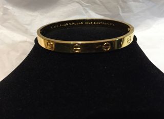 1970 Aldo Cipullo Charles Revson Inc Love Bracelet Gold Electroplate W/key/screw