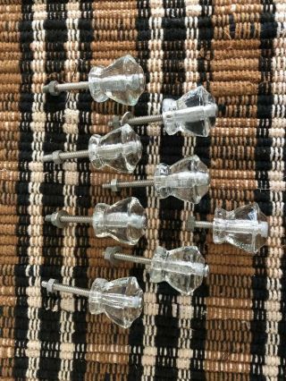 Clear Glass Drawer Pulls - Cabinet Knobs Antique Vintage Look Includes Screws 2