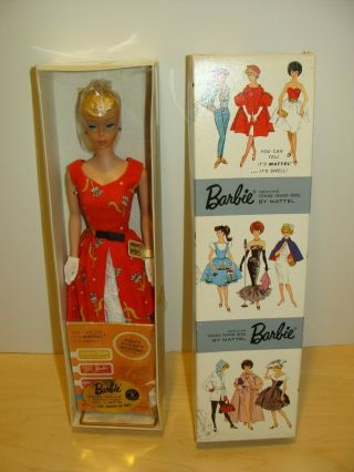 Vintage 1962 Garden Tea Party Lemon Blonde Ponytail Barbie Doll 1606