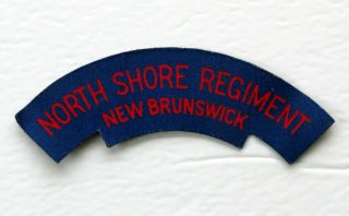 Ww2 Vintage Canvas North Shore Regiment Shoulder Flash