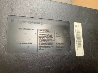 Apple Keyboard II ADB Black Vintage Rare Macintosh TV Coiled Cable M0487 RARE 6
