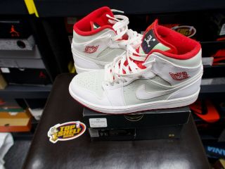 Nike Air Jordan Hare 1 Size 9 Og Vtg Vintage Retro Nba Basketball White Red