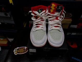 Nike Air Jordan Hare 1 size 9 OG VTG VINTAGE RETRO NBA Basketball white red 2