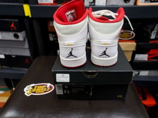 Nike Air Jordan Hare 1 size 9 OG VTG VINTAGE RETRO NBA Basketball white red 4