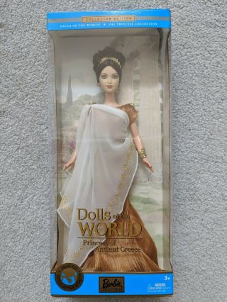 2003 Dolls Of The World Princess Of Ancient Greece Barbie Doll Nrfb