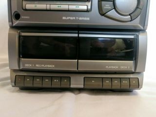 Vintage AIWA Mini Shelf Stereo System TBass CX NA202.  CD,  Cassette,  Radio 7