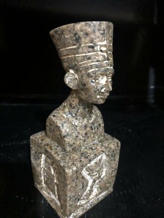 Rare Ancient Egyptian Queen Nefertari Granite Bust (c.  1370.  C - 1330 Bc)