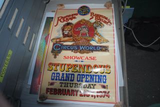 Ringling Bros Stupendous Showcase Grand Opening Vintage Poster 1974