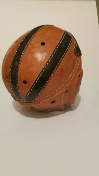Vintage 1950 ' s SPALDING Model 4FH Wing Back Leather Football Helmet Size 7 1/8 3