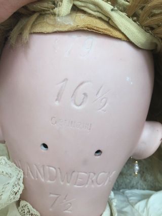 RARE Large 35 Tall Simon Halbig Handwerck 79 Antique German Doll 11