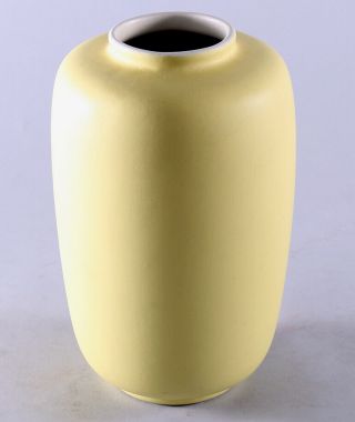 Coors Colorado Art Pottery Vase 1930s Matte Glaze Lovely Canary Yellow Art Deco