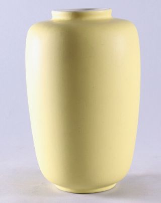 Coors Colorado Art Pottery Vase 1930s Matte Glaze Lovely Canary Yellow Art Deco 5