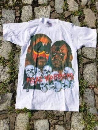 Vintage 90s Wrestling Road Warriors Animal Hawk Wwf Wcw Wwe T - Shirt Size Small