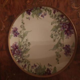 Antique Royal Austria Hand Painted Lily Of The Valley Plate Hand Painted