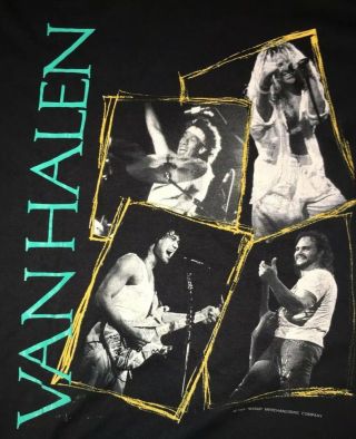 Van Halen Ou812 Tour T Shirt Vintage Single Stitch Tee 1988 Rock Bloopers Rare