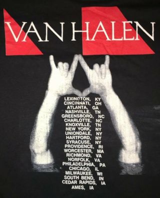 Van Halen OU812 Tour T Shirt Vintage Single Stitch Tee 1988 Rock Bloopers Rare 7