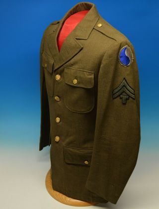 Wwii Us 29th Infantry Division Uniform 1940 Class A Dress Jacket 116th 115th