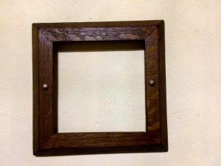 Arts & Crafts Tile w/ Handcrafted Mission Oak Frame FRAME ONLY 3