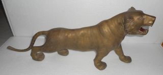 Vintage Brass Tiger Figurine Hand Casted And Handmade My201