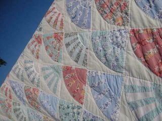 ELEGANCE IN THE COUNTRY VINTAGE CLASSIC TREASURE FANCY GRANDMOTHER FANS QUILT 2