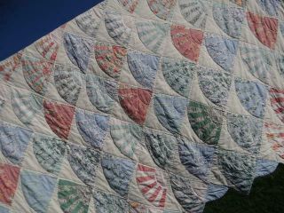 ELEGANCE IN THE COUNTRY VINTAGE CLASSIC TREASURE FANCY GRANDMOTHER FANS QUILT 5