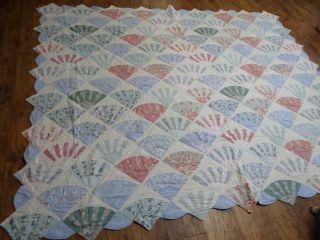 ELEGANCE IN THE COUNTRY VINTAGE CLASSIC TREASURE FANCY GRANDMOTHER FANS QUILT 8