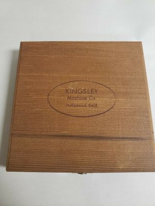 Kingsley Machine Co.  12 Pt.  Typo Upright (caps) Type Letters Numbers Storage Box