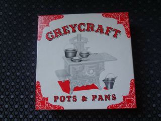 Vintage Child ' s Cast Iron Greycraft Cooking Pots and Pans No.  U - 120 2