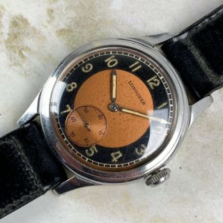 Vintage Longines Sei Tacche Bullseye Two - Tone Wristwatch Cal.  12.  68 NR 2