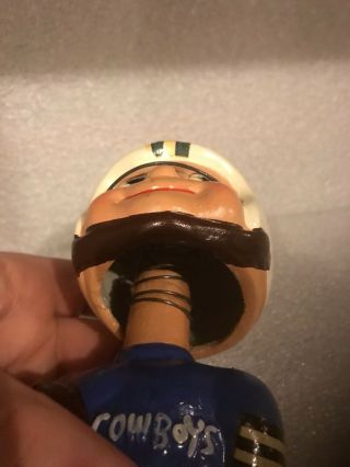 VINTAGE DALLAS COWBOYS TYPE 1 TOES UP NODDER BOBBLEHEAD DOLL 1960s FOOTBALL NFL 5