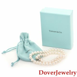 Tiffany & Co.  Pearl 18k White Gold Necklace 31.  1 Grams Nr