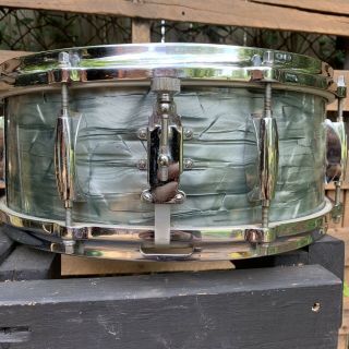 Vintage Gretsch Snare Drum 1950 ' s Caixa Midnight Blue 7