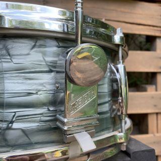 Vintage Gretsch Snare Drum 1950 ' s Caixa Midnight Blue 9