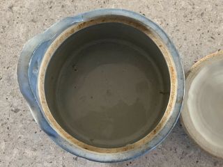 Vintage Stoneware/Crock Salt Bowl W/ Cover 6