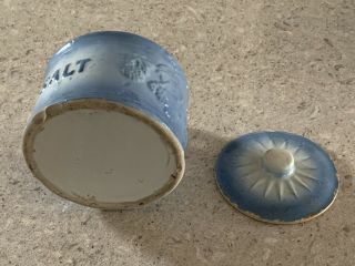 Vintage Stoneware/Crock Salt Bowl W/ Cover 8