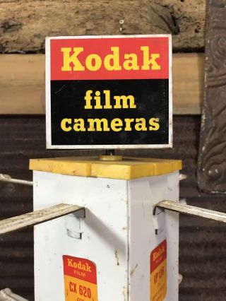 Vtg 60s Kodak Film Camera Revolving Metal 33.  5 