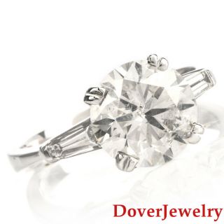 Egl 3.  20ct Natural Diamond 18k White Gold Engagement Ring 26,  550.  00 Nr