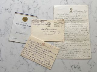 Group Ww2 Letter Document Cpl Comstock Wac Womens Army Corps Kirtland Field