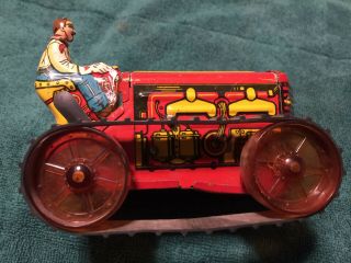 Vintage Marx Wind - Up Tractor Dozer,  Tin Toy,