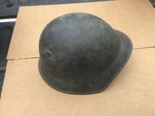 Antique Ww2 Swiss Army Helmet M18 M40 W/ Liner Chin Strap Padding Id Named Wwii