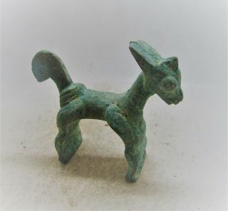 Circa 1200 - 800bce Ancient Luristan Bronze Ram Figurine Rare