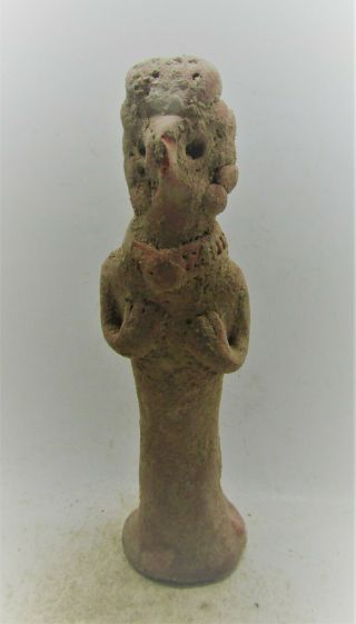 Ancient Syro - Hittite Terracotta Fertility Figure Mother Goddess Astarte