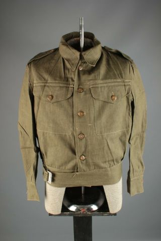 Vtg Nos 1943 Wwii British Army Overalls Denim Blouse Jacket Uk 6 40s Ww2 6928