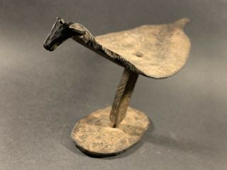 ULTRA RARE ANCIENT NORMAN PRICK STICK CANDLE HOLDER W/ HIGH DETAIL CIRCA 1200 AD 2