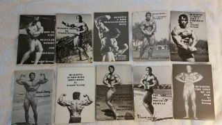 Set Of 10 Vintage 70s Arnold Schwarzenegger Bodybuilding Booklets Arnold Strong